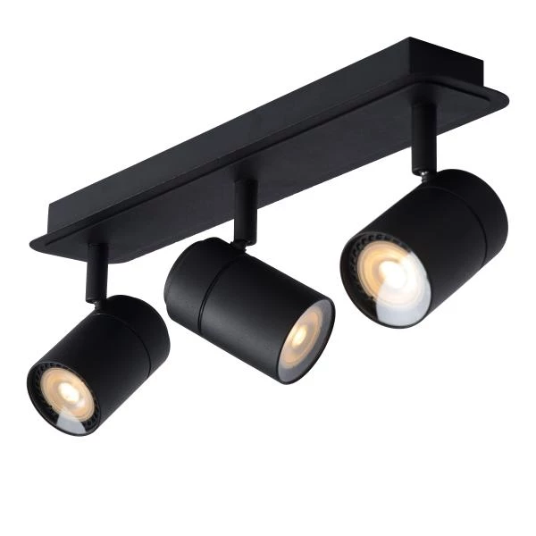 Lucide LENNERT - Deckenstrahler Badezimmer - LED Dim. - GU10 - 3x5W 3000K - IP44 - Schwarz - detail 4